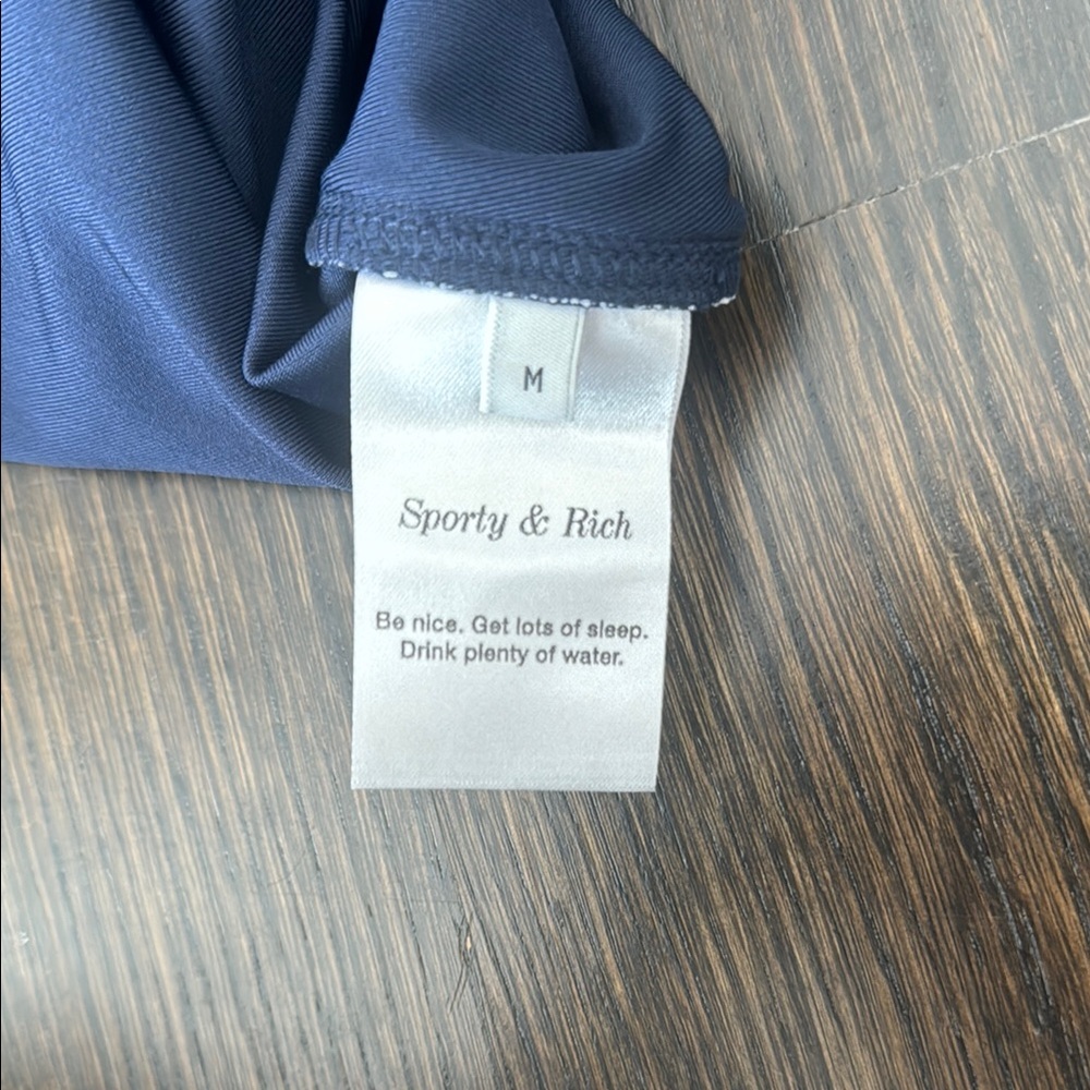Sporty & Rich Dark Blue Skirt with White Trim - Picture 3 of 3